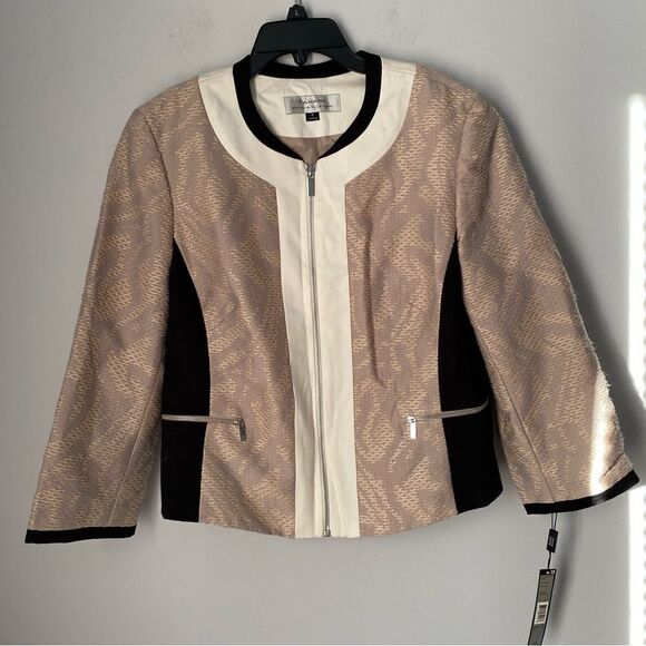 Tahari Arthur S Levine Women’s Bobby Zipper Front Jacket size 12 - Picture 1 of 3
